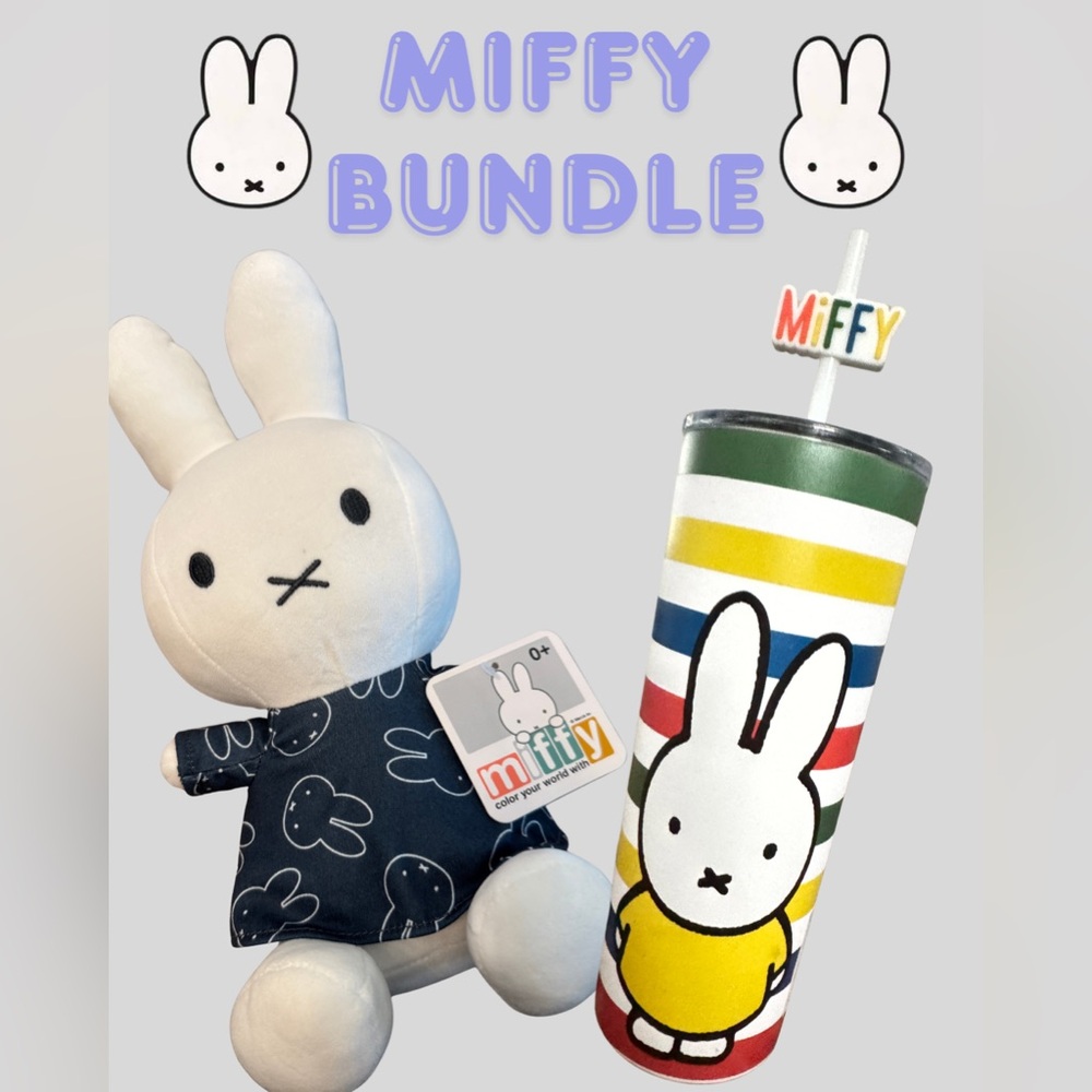MIFFY SET Miffy by Magenta Plush toy and Stainless SteelTumbler Bundle ✨